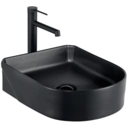 Lena EH-5110MS 38x46 Cm Mat Siyah Tezgah Üstü Lavabo görsel 1