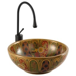Lena EY-7050 Kahverengi Tezgah Üstü Lavabo görsel 1