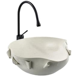 Lena EY-9102 47x44 Cm Beyaz Tezgah Üstü Lavabo görsel 1