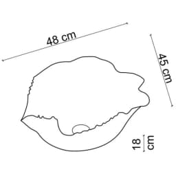 Lena EY-9105 49x42 Cm Tezgah Üstü Lavabo görsel 3