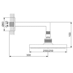 Newarc Corner Duvardan Duş Başlığı - 470531 görsel 2
