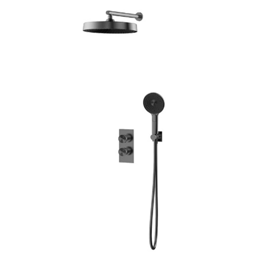Newarc Milan Metalik Gri Ankastre Banyo Seti - 848131G