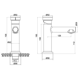 Newarc Milan Metalik Gri Lavabo Bataryası - 848521G görsel 2