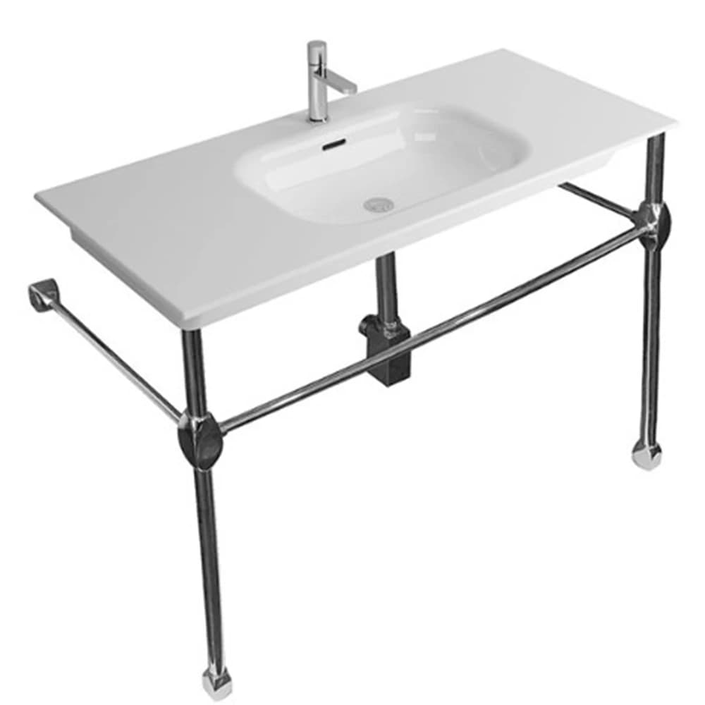 Newarc Natural 120 Cm Krom Ayaklı Lavabo - NAT.A120