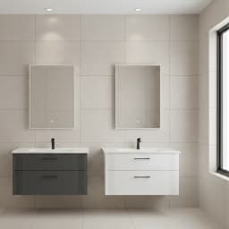 Orka Bari 100 Cm Mat Beyaz Banyo Dolabı Takımı - 5006580 görsel 2