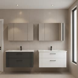 Orka Bari 100 Cm Mat Beyaz Banyo Dolabı Takımı - 5006592 görsel 2