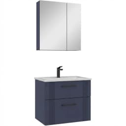 Orka Bari 65 Cm Mat Lacivert Banyo Dolabı Takımı - 5007150 görsel 1