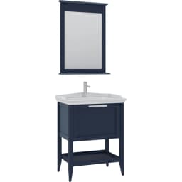 Orka Bastle 65 Cm Mat Lacivert Banyo Dolabı Takımı görsel 1