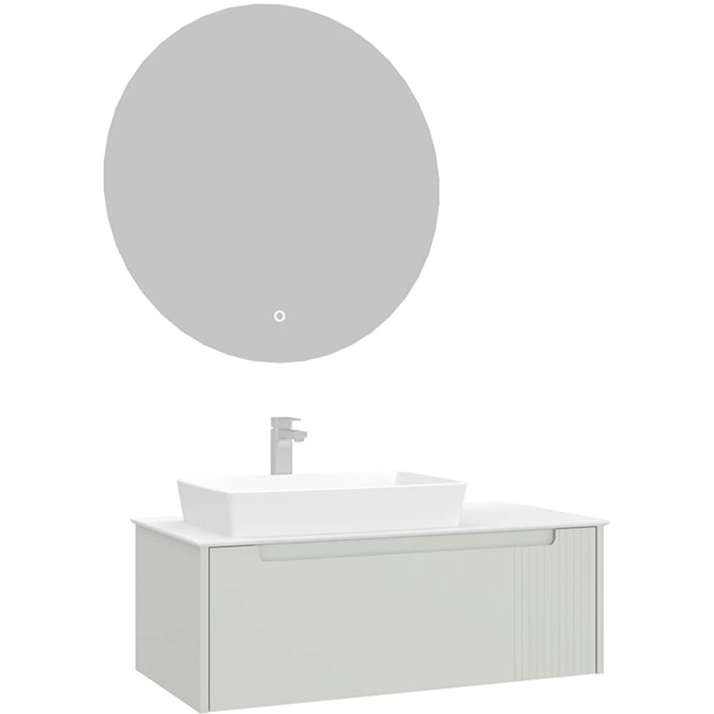 Orka Biella 100 Cm Mat Kaşmir Banyo Dolabı Takımı - 5009894
