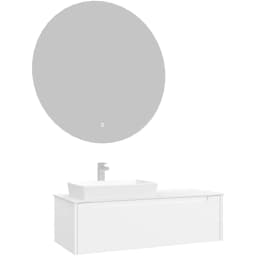 Orka Biella 120 Cm Mat Beyaz Banyo Dolabı Takımı - 5009905 görsel 1