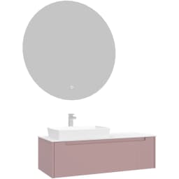 Orka Biella 120 Cm Mat Pudra Banyo Dolabı Takımı - 5009907 görsel 1