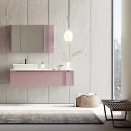 Orka Biella 140 Cm Mat Pudra Banyo Dolabı Takımı - 5009915 görsel 2
