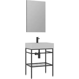 Orka Capetown 60 Cm Mat Siyah Banyo Dolabı Takımı - 5000142 görsel 1