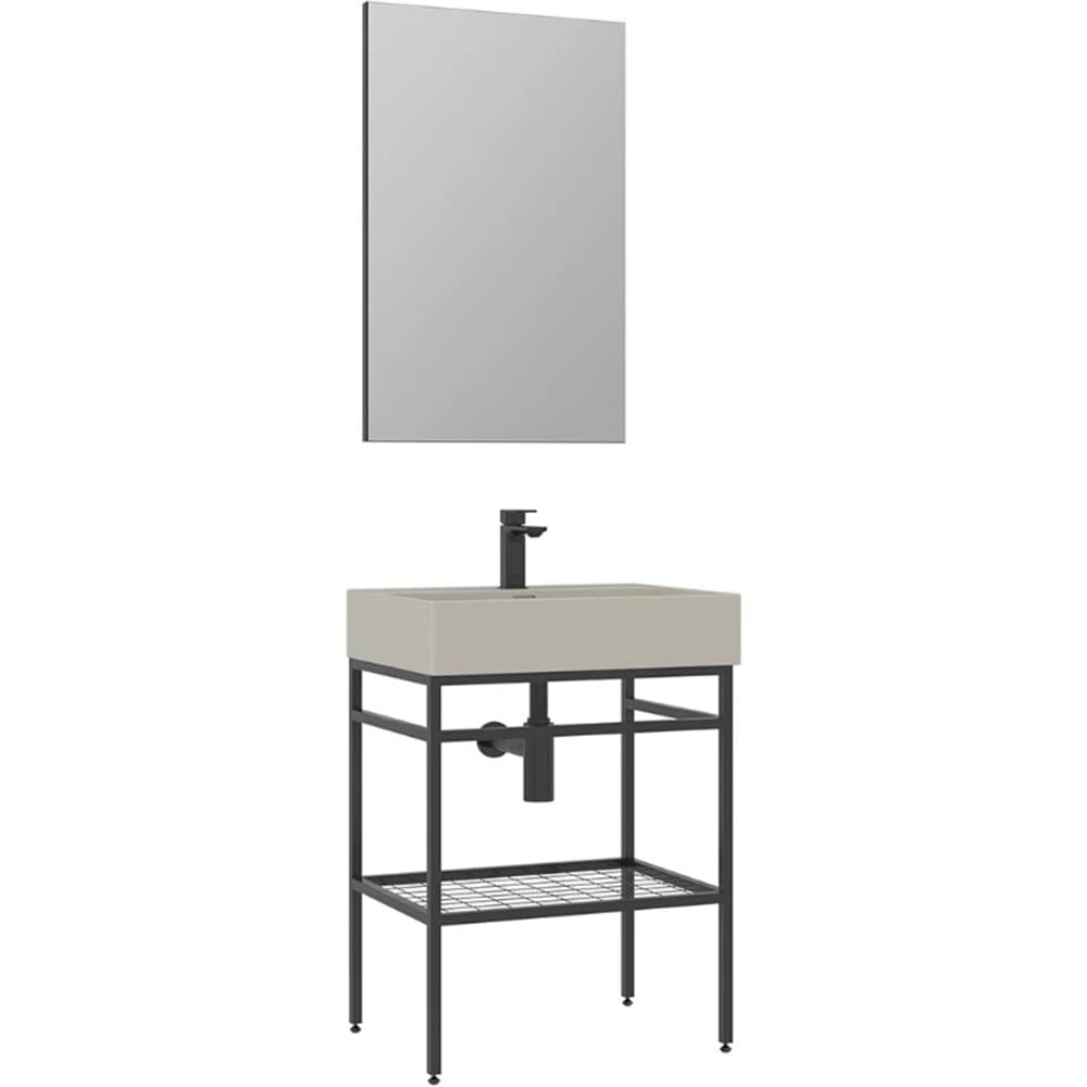 Orka Capetown 60 Cm Mat Siyah Banyo Dolabı Takımı - 5000143