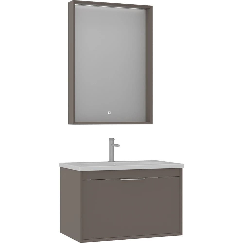 Orka Clay 80 Cm Toprak Banyo Dolabı Takımı - 5002257