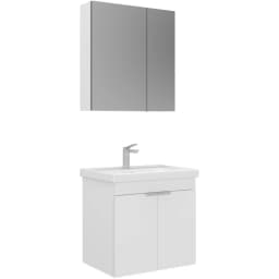 Orka Desna 60 Cm Mat Beyaz Banyo Dolabı Takımı - 5007921 görsel 1