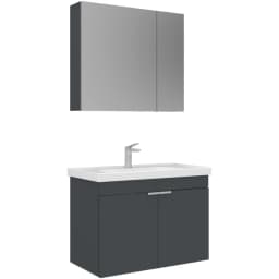 Orka Desna 90 Cm Mat Antrasit Banyo Dolabı Takımı - 5007934 görsel 1