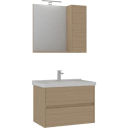 Orka Düden 80 Cm Meşe Banyo Dolabı Takımı - 5002662 görsel 1