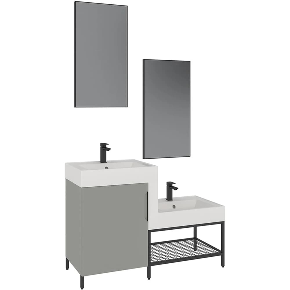 Orka Enna 120 Cm Mat Kaşmir Banyo Dolabı Takımı