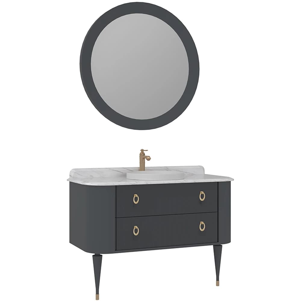 Orka Felice 120 Cm Mat Antrasit Banyo Dolabı Takımı - 5008096