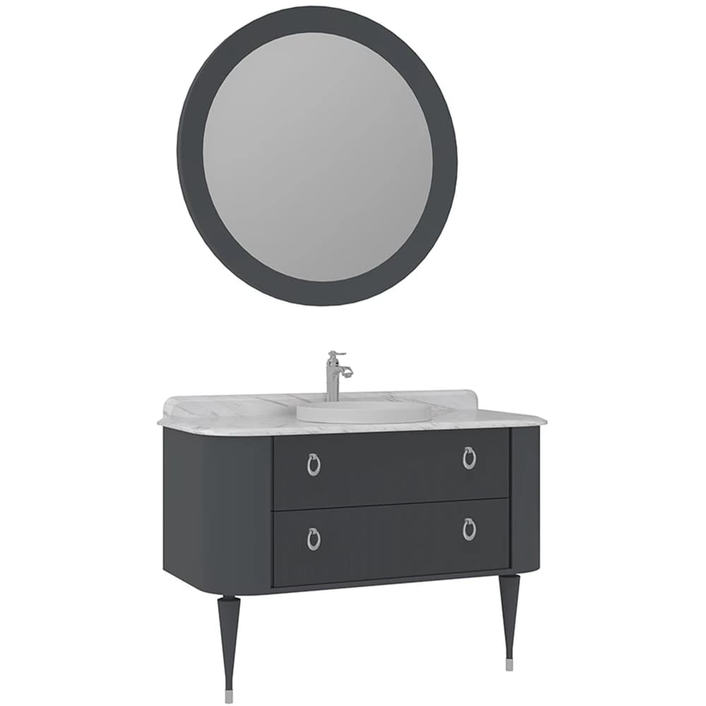 Orka Felice 120 Cm Mat Antrasit Banyo Dolabı Takımı - 5008098