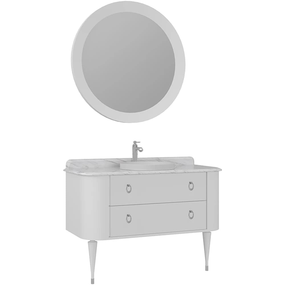 Orka Felice 120 Cm Mat Beyaz Banyo Dolabı Takımı - 5008102