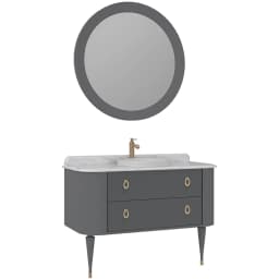 Orka Felice 120 Cm Mat Gri Banyo Dolabı Takımı - 5008104 görsel 1