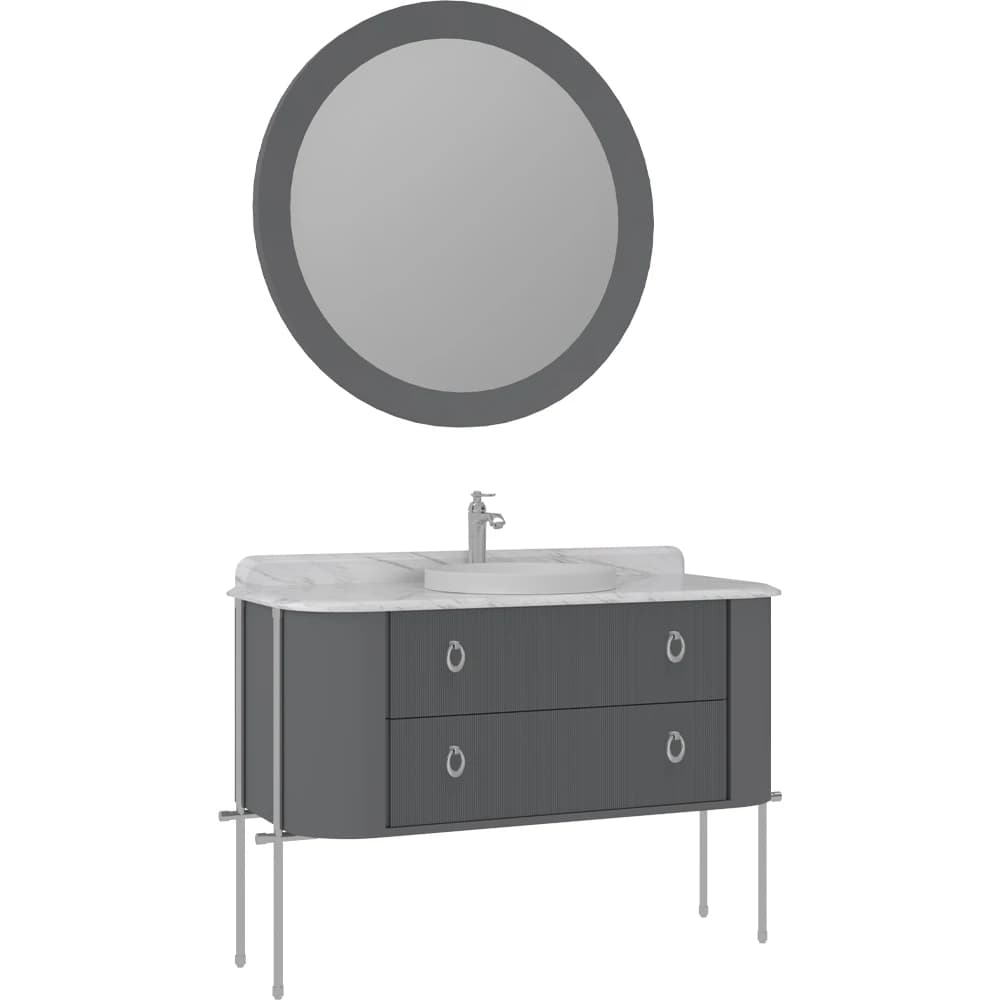 Orka Felice 120 Cm Mat Gri Banyo Dolabı Takımı - 5008107