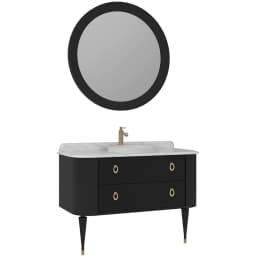 Orka Felice 120 Cm Mat Siyah Banyo Dolabı Takımı - 5008112 görsel 1