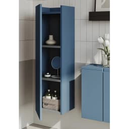 Orka Ferla 30 Cm Mat Mavi Boy Dolabı görsel 3