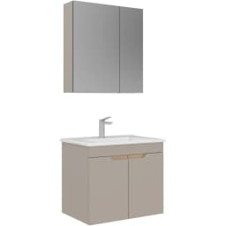 Orka Lena 65 Cm Mat Bej Banyo Dolabı Takımı - 5008000 görsel 1