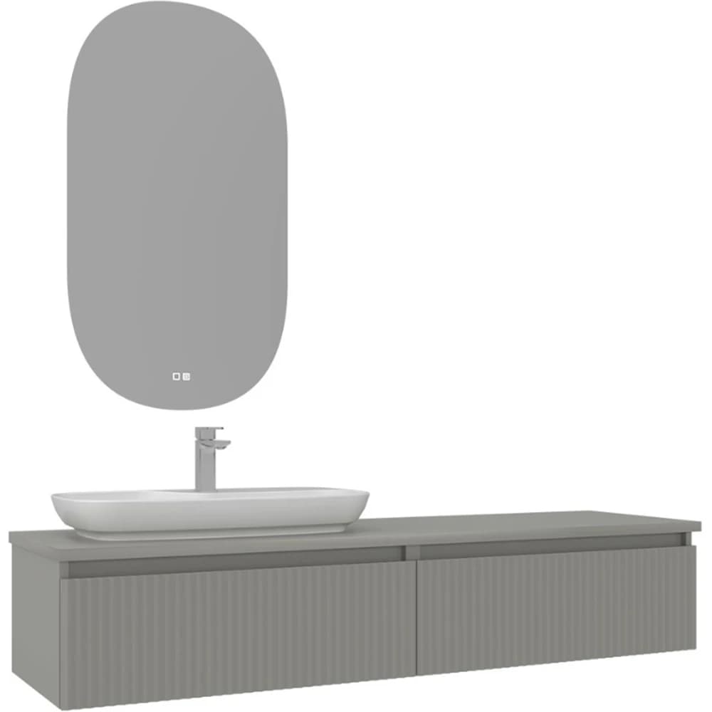 Orka Lentia 160 Cm Mat Kaşmir Banyo Dolabı Takımı - 5007108
