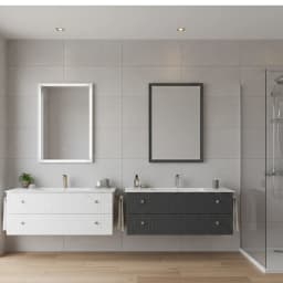Orka Lipari 120 Cm Mat Antrasit Banyo Dolabı Takımı (Krom Kulp) - 5007328 görsel 2