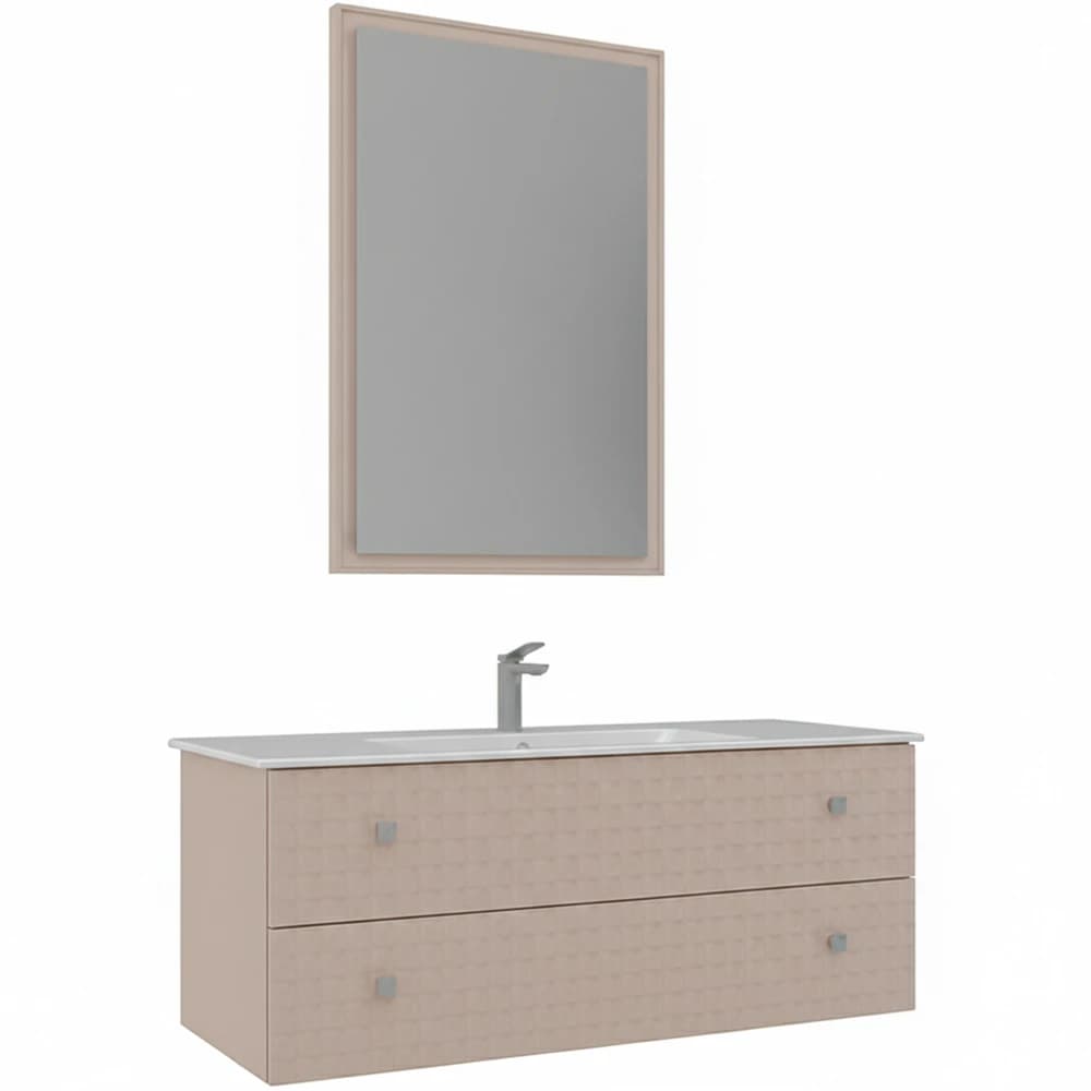 Orka Lipari 120 Cm Mat Pudra Banyo Dolabı Takımı (Krom Kulp) - 5008594