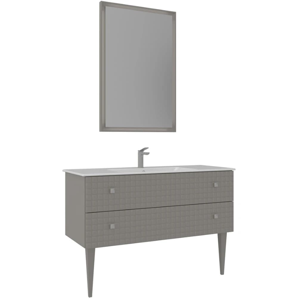 Orka Lipari 120 Cm Mat Vizon Banyo Dolabı Takımı (Krom Kulp) - 5007352