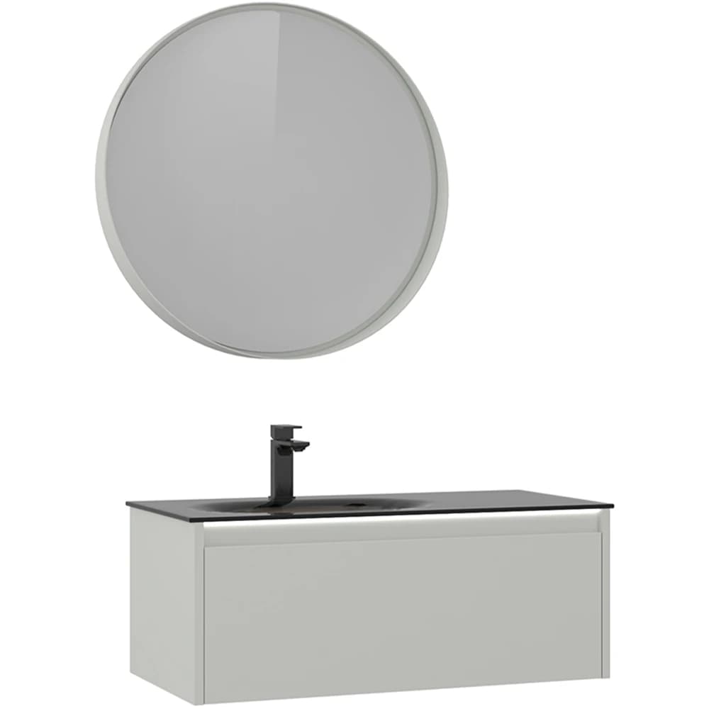 Orka Lisbon 90 Cm Mat Kaşmir Banyo Dolabı Takımı