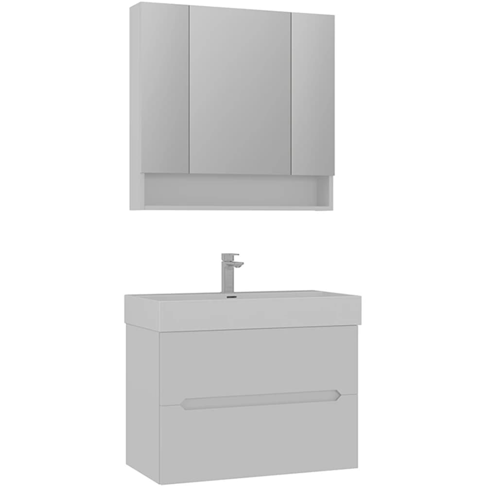 Orka Malta 80 Cm Mat Kaşmir Banyo Dolabı Takımı