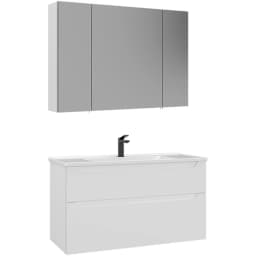 Orka Messina 100 Cm Mat Beyaz Banyo Dolabı Takımı - 5007144 görsel 1