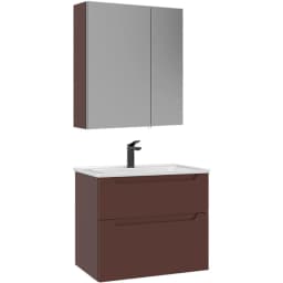 Orka Messina 65 Cm Mat Kırmızı Banyo Dolabı Takımı - 5007136 görsel 1