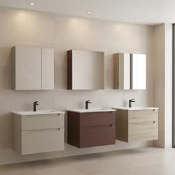 Orka Messina 65 Cm Mat Kırmızı Banyo Dolabı Takımı - 5007136 görsel 2