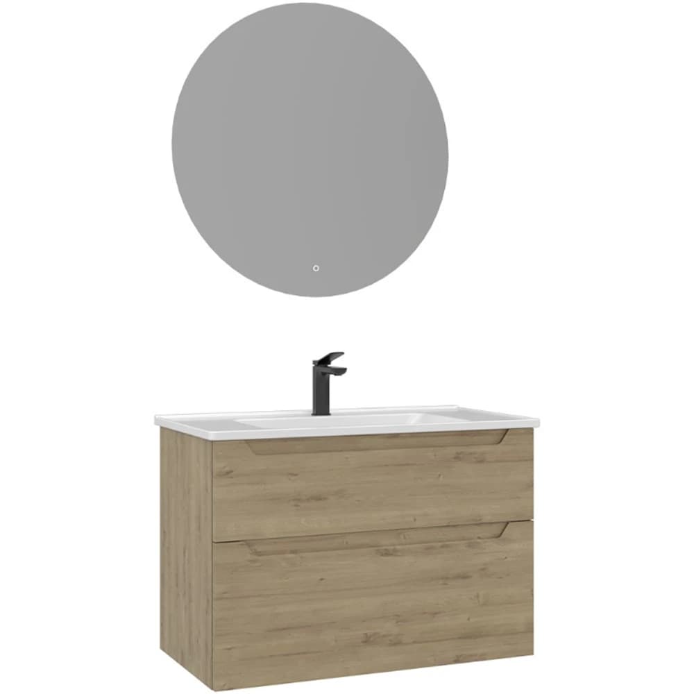 Orka Messina 85 Cm Meşe Banyo Dolabı Takımı - 5006659