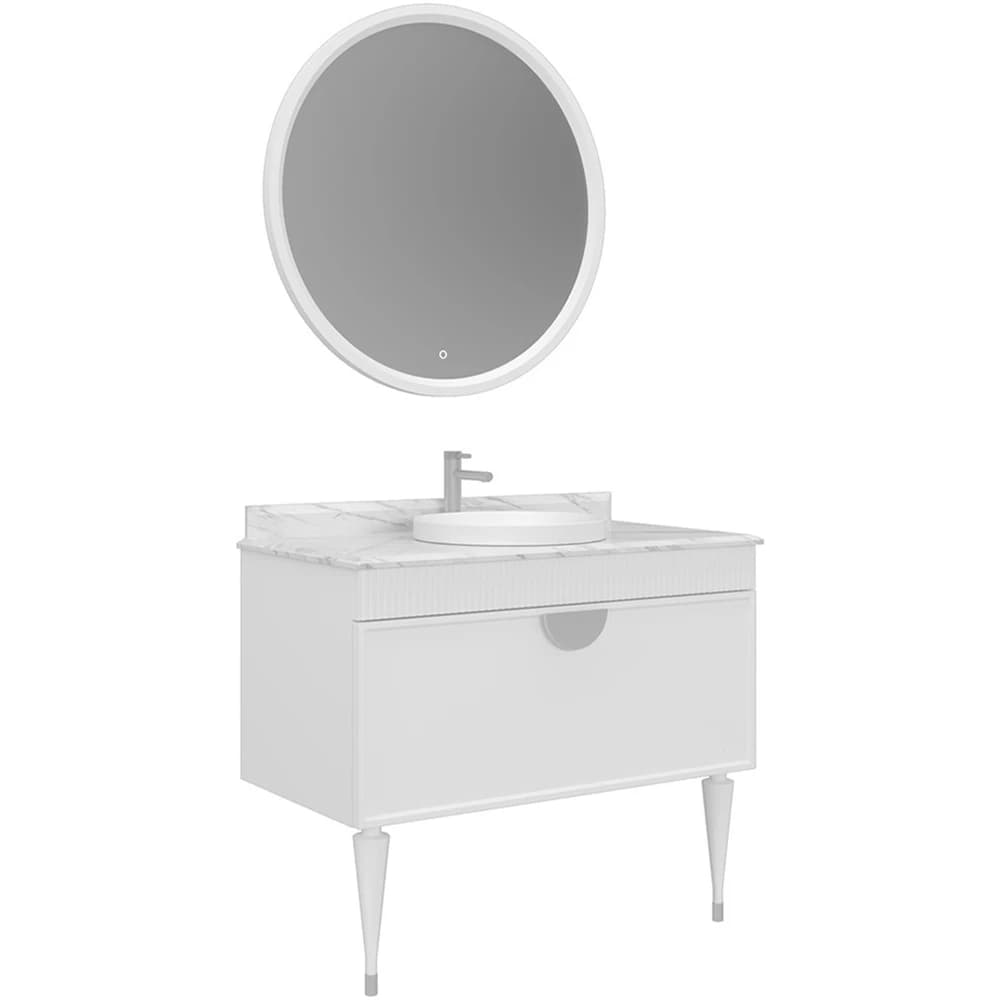 Orka Molino 100 Cm Mat Beyaz Banyo Dolabı Takımı - 5007588