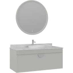 Orka Molino 120 Cm Kaşmir Banyo Dolabı Takımı (Krom Kulp) görsel 1