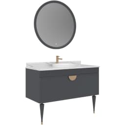 Orka Molino 120 Cm Mat Antrasit Banyo Dolabı Takımı - 5007663 görsel 1