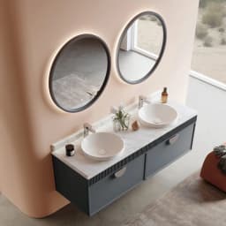 Orka Molino 160 Cm Antrasit Banyo Dolabı Takımı (Krom Kulp) görsel 3