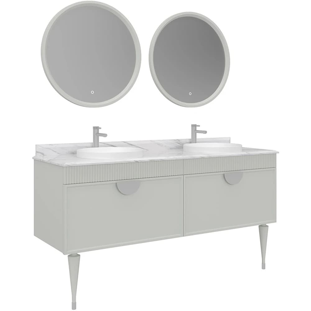 Orka Molino 160 Cm Mat Kaşmir Banyo Dolabı Takımı - 5007718