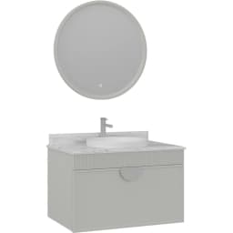 Orka Molino 80 Cm Kaşmir Banyo Dolabı Takımı (Krom Kulp) görsel 1