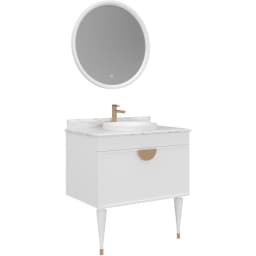Orka Molino 80 Cm Mat Beyaz Banyo Dolabı Takımı - 5007753 görsel 1