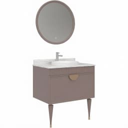 Orka Molino 80 Cm Mat Pudra Banyo Dolabı Takımı - 5007759 görsel 1