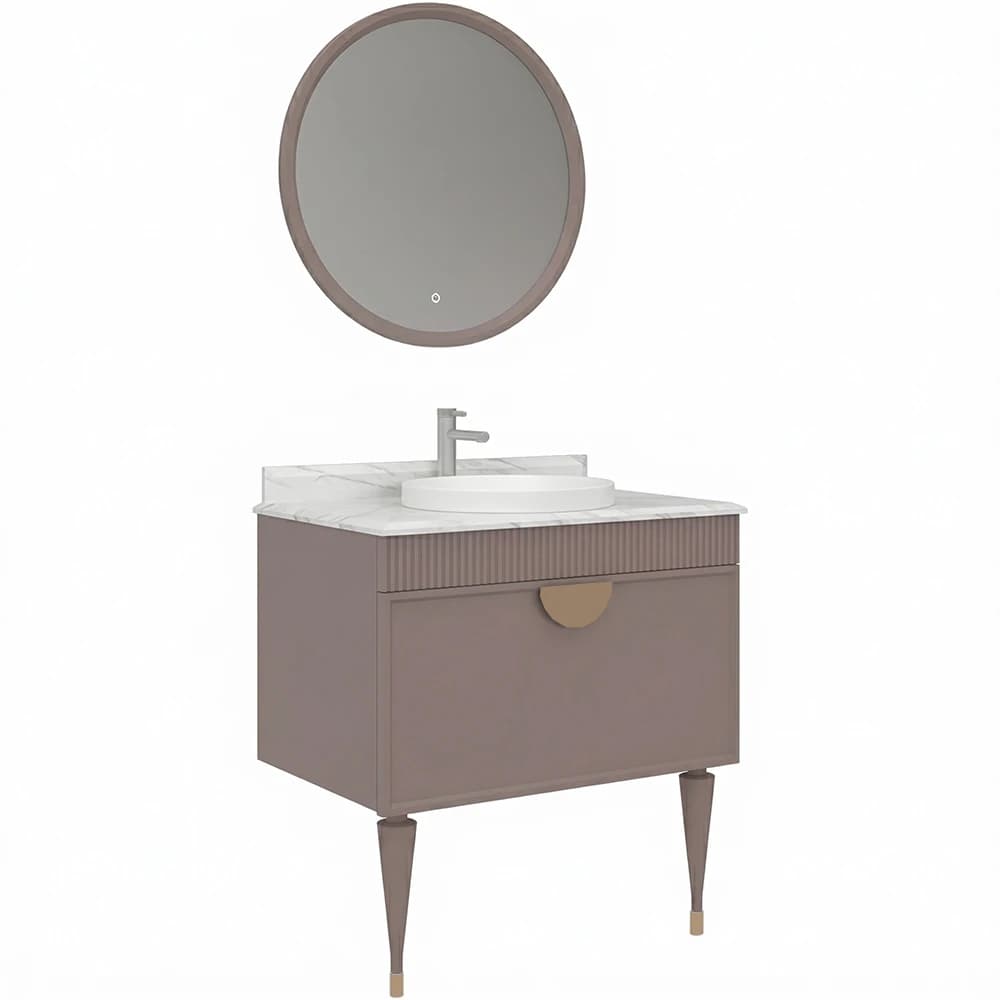 Orka Molino 80 Cm Mat Pudra Banyo Dolabı Takımı - 5007759